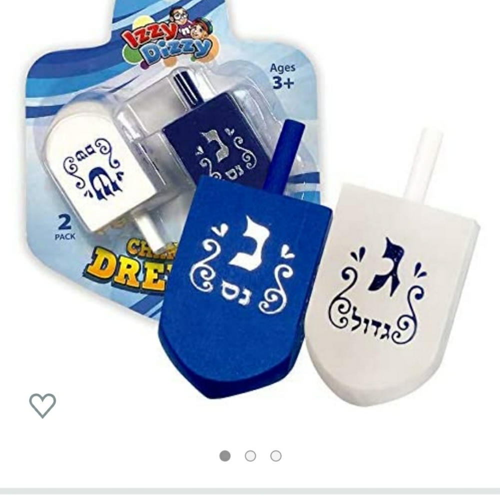 IZZY N DIZZY Chanukah Dreidels 2 Pack Large